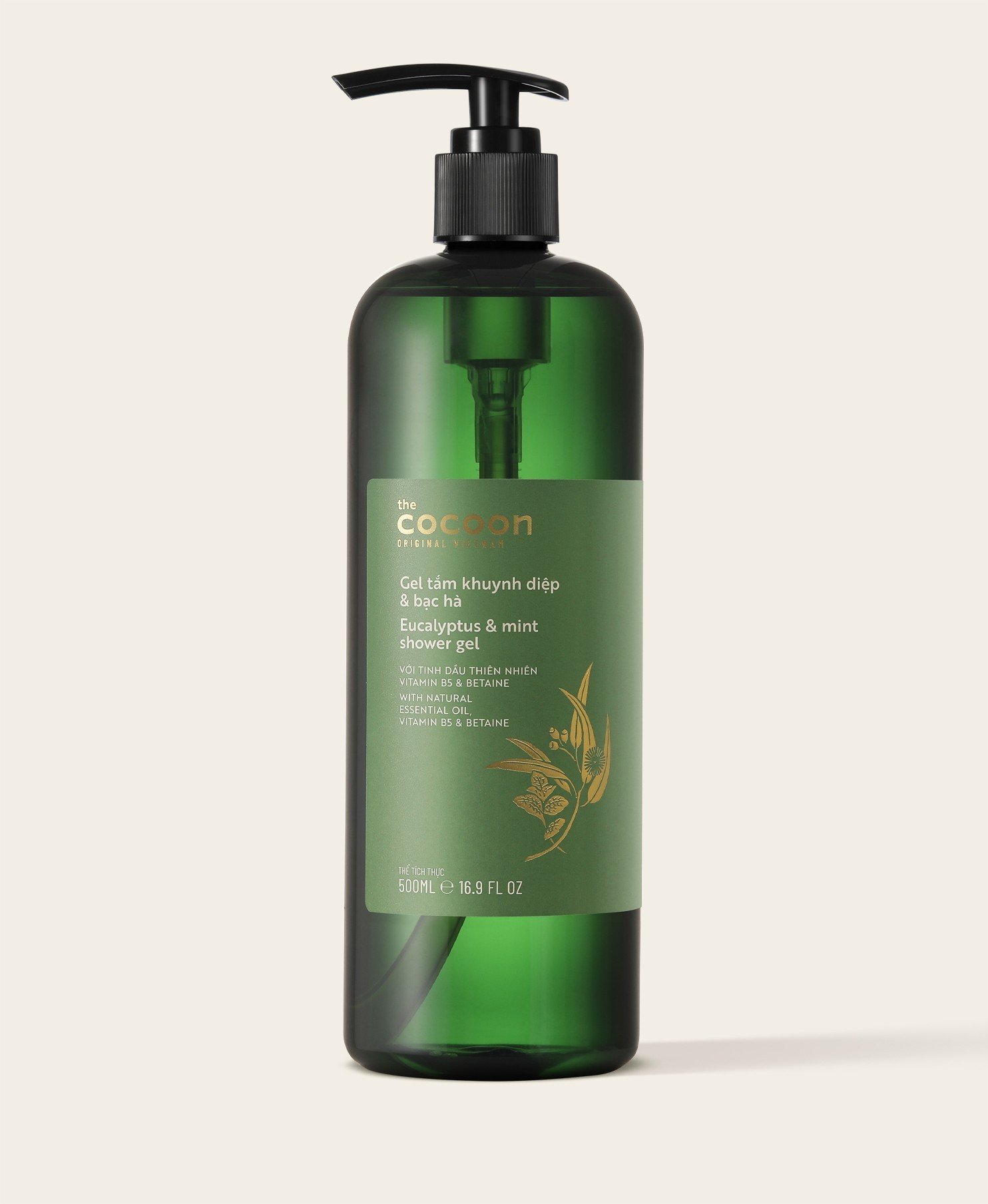 Gel tắm khuynh diệp & bạc hà Cocoon 500ml | Làm sạch, thư giãn, mát lạnh